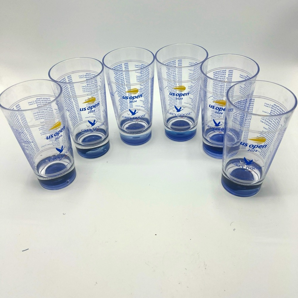 A Set Of 6 US OPEN 2024 Grey Goose HONEY DEUCE Cups Limited Edition Collectible